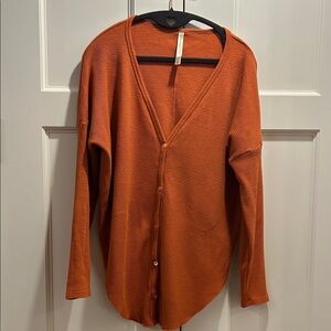 Oversized Orange waffle shirt